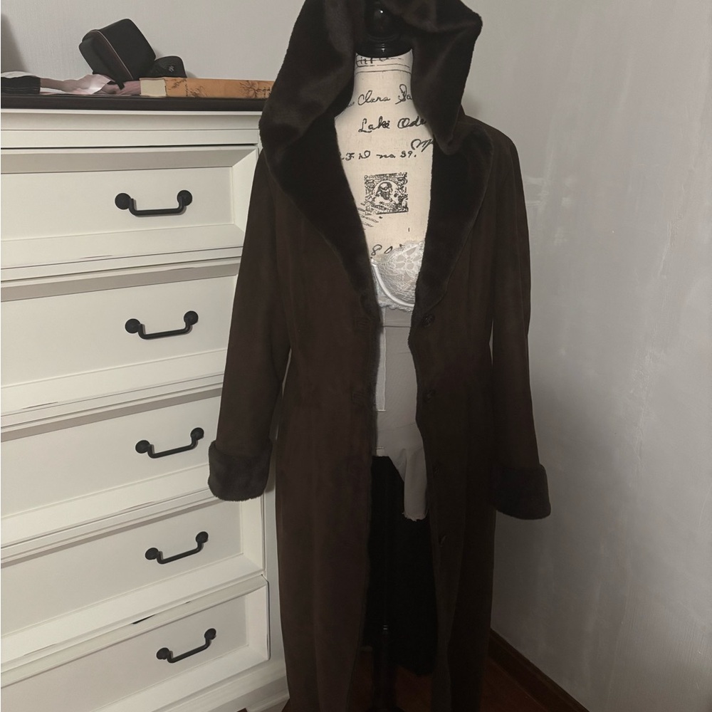 Calvin Klein Collection Dark Brown Teddy Jacket